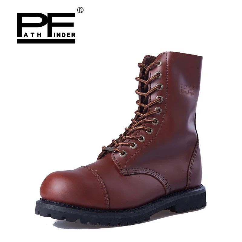 Vintage Leatherwork - Men's Fashion Genuine Leather Motorcycle Boots