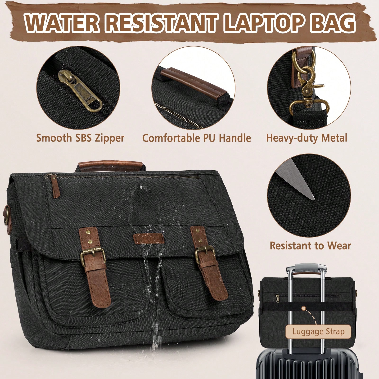 Vintage Men's Messenger Bag, 1 – Vintage Leatherwork recenzja i cena