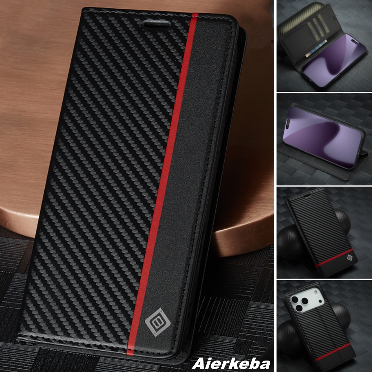 Carbon Fiber PU Leather Flip C – Leather X recenzja i cena
