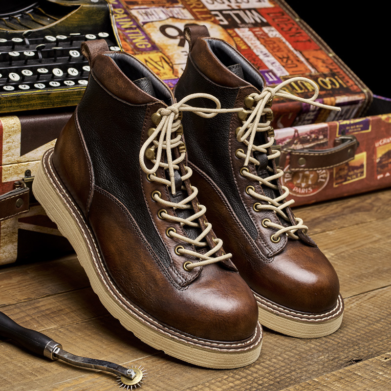 Men's Short Toe Work Boots, Am – Vintage Leatherwork recenzja i cena