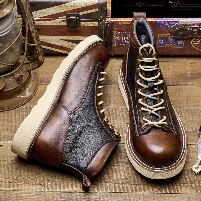Men's Short Toe Work Boots, Am – Vintage Leatherwork recenzja i cena