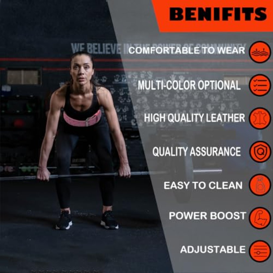 9mm Leather Fitn Weight Liftin – Leather Workout Belt recenzja i cena
