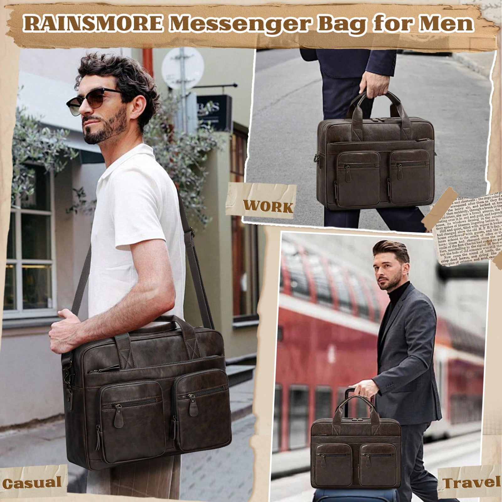 Vintage Messenger Bag For Men  – Vintage Leatherwork recenzja i cena