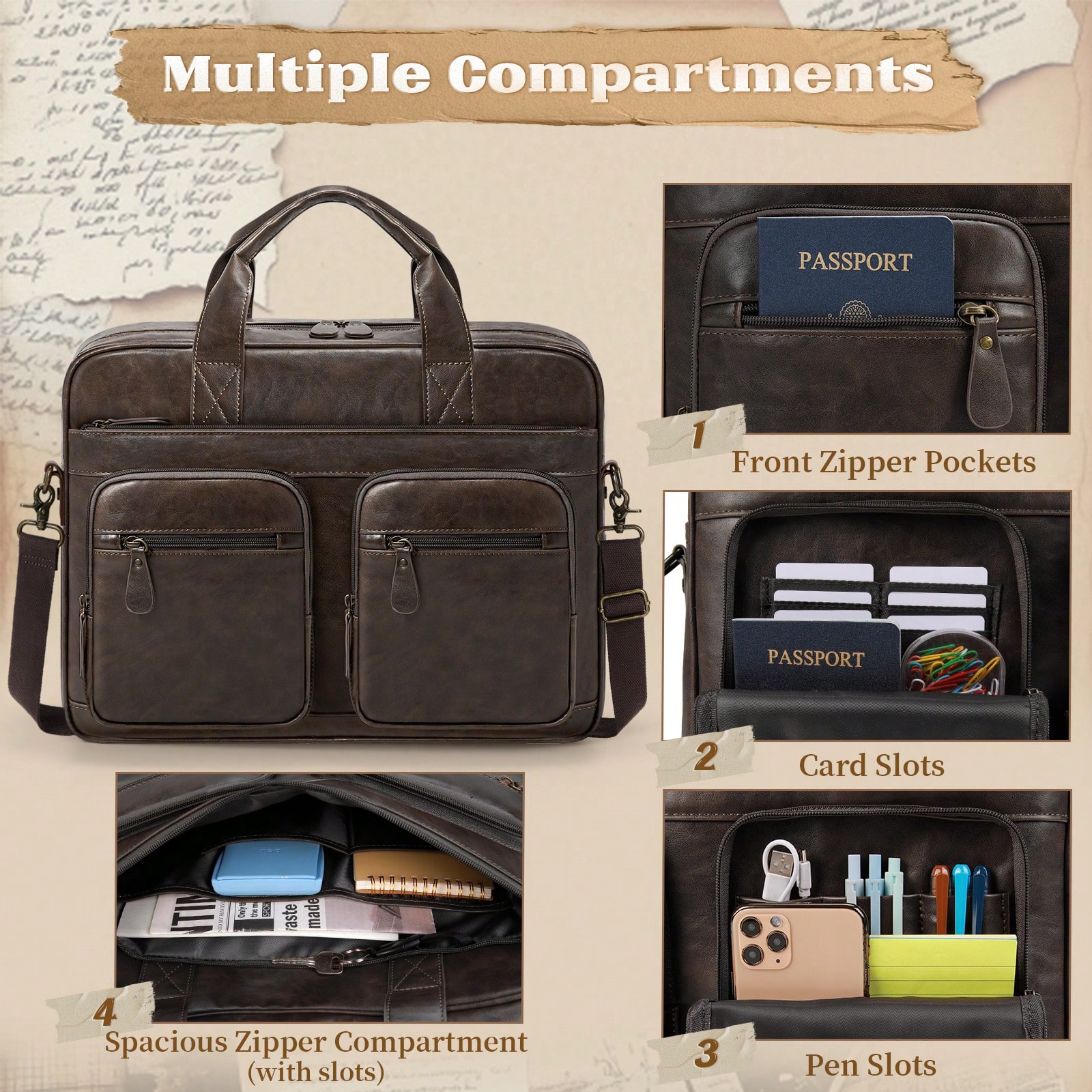 Vintage Messenger Bag For Men  – Vintage Leatherwork recenzja i cena