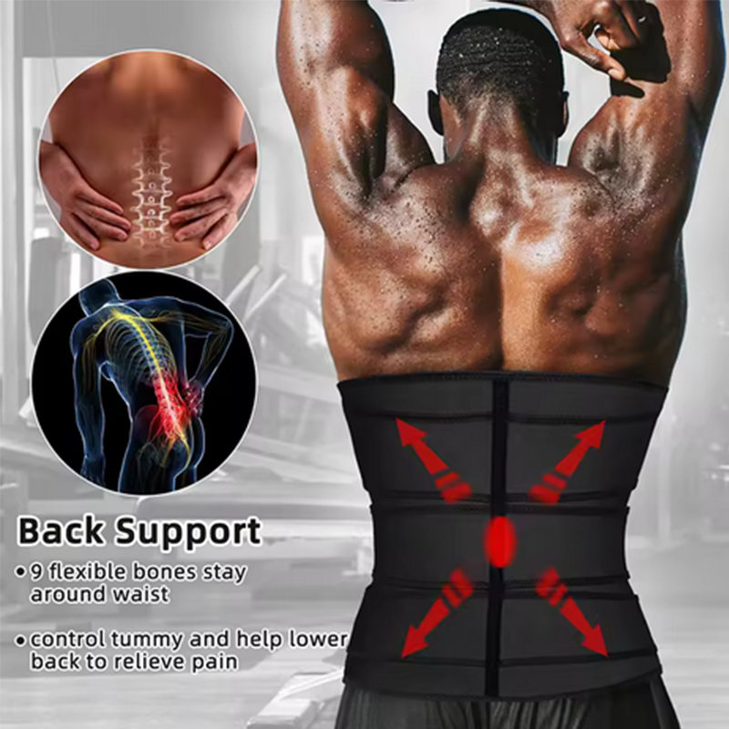Men's Slimming Belt Waist Trai – Leather Workout Belt recenzja i cena