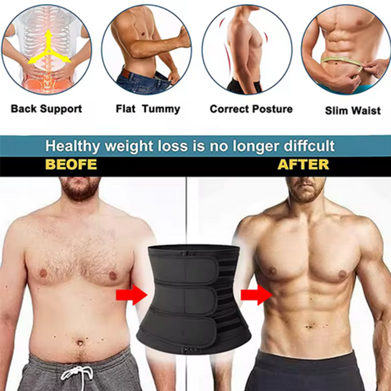 Men's Slimming Belt Waist Trai – Leather Workout Belt recenzja i cena